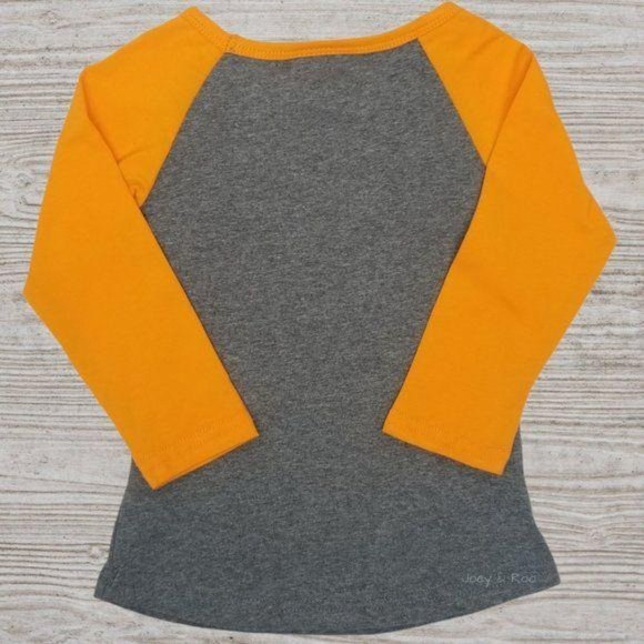 Orange Glitter Owl Raglan T-Shirt Halloween Fall - Picture 2 of 2